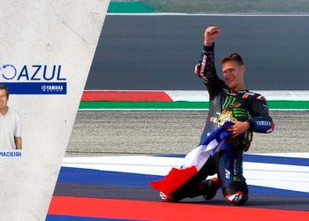 O astro Quartararo, capacete de Rossi, R3 Cup, bem-vindo Pecino e o Momento Kando -Giro Azul 067