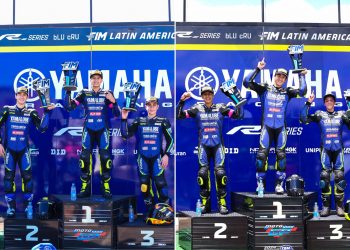 Pilotos de cinco países sobem ao pódio na quarta etapa do Yamalube R3 bLU cRU América Latina
