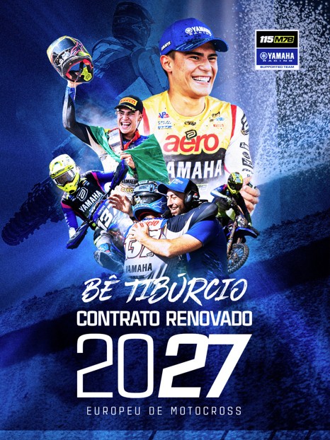 Bernardo Tibúrcio renova com Yamaha 115 M78 para disputa do Europeu de Motocross 2027